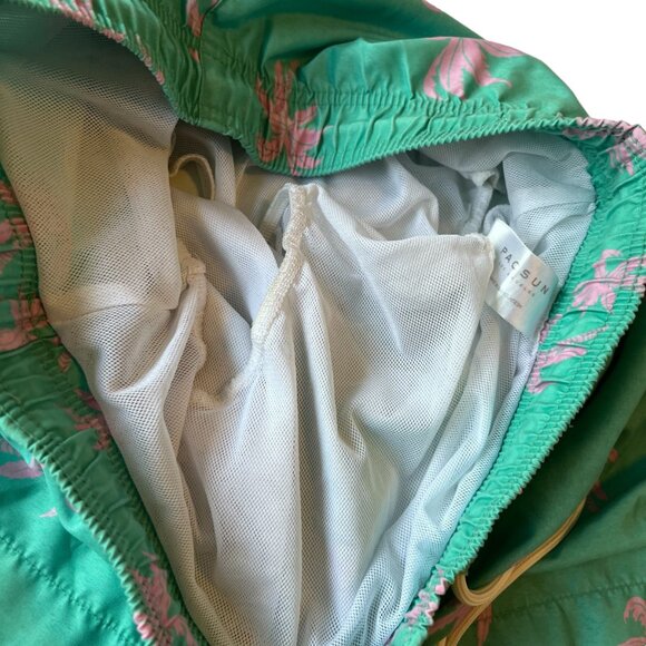 PacSun teal swim trunks palm trees Size Small - Picture 10 of 16